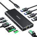 ABIWAZY USB C Hub Ethernet for MacBook Pro and Air - 10 in 1