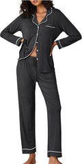 Ekouaer Pajamas Women's Long Sleeve Sleepwear Set - Ultra Soft