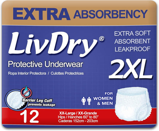 LivDry XXL Incontinence Underwear - Ultimate Absorbency!