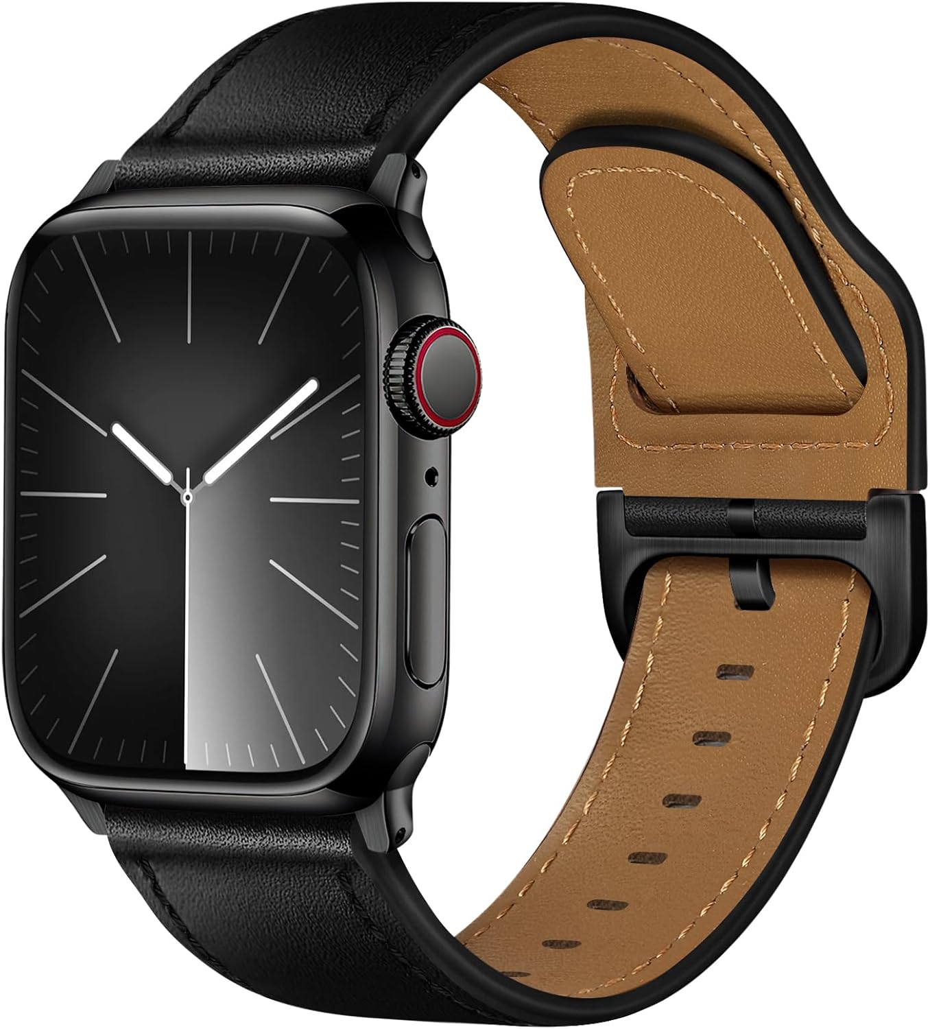YALOCEA Genuine Leather Apple Watch Band - Compatible with Multiple Series - Stylish & Durable