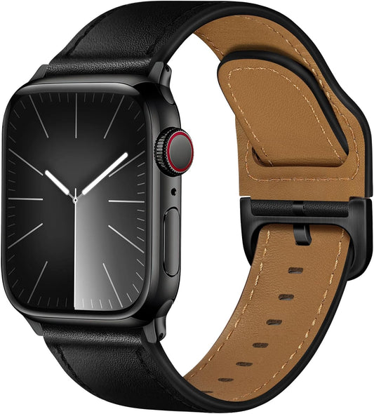 YALOCEA Genuine Leather Apple Watch Band - Compatible with Multiple Series - Stylish & Durable