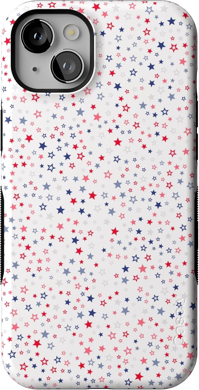 Casely iPhone 14 Plus Case - Seeing Stars Red, White & Blue