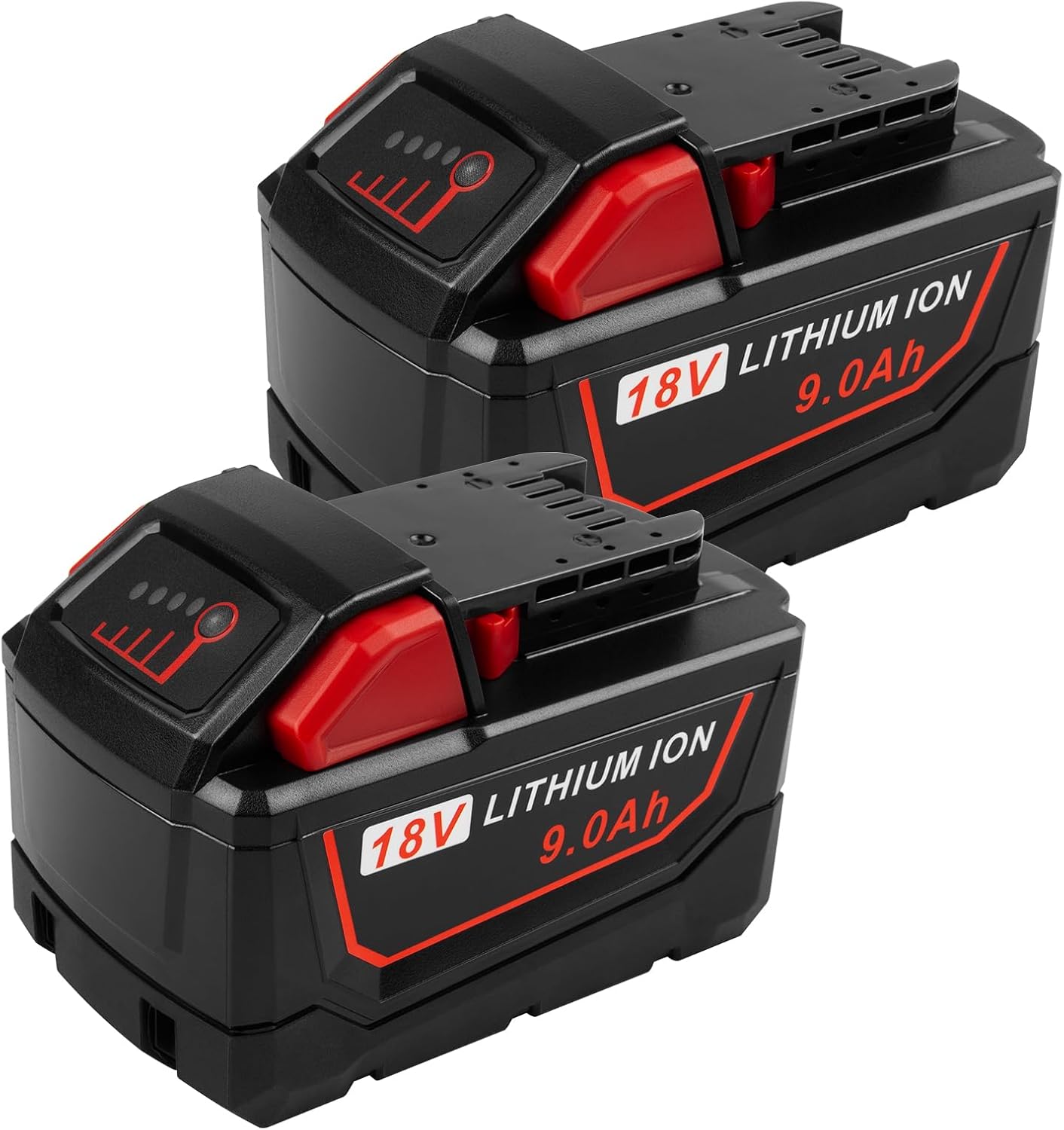 2-Pack 18V 9.0Ah Replacement Battery for Milwaukee MK18 Tools