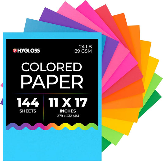 Hygloss Assorted Bright Colored Paper for Creative Projects