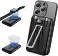 Compact 10000mAh Power Bank | Fast Charging | Built-in Cables | Magnetic Wireless Charging