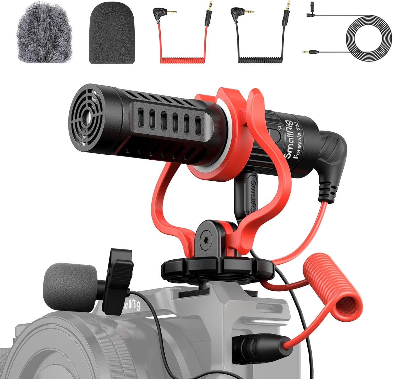 SMALLRIG Shotgun Mic for Camera with Advanced Noise Reduction