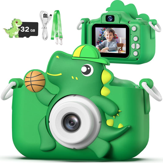 Capture Fun: 1080P Dino Cam for Ages 3-12
