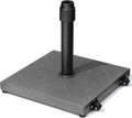 42lbs Concrete Patio Umbrella Base with Wheels - Grey Heavy Duty Stand