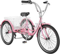Adult Tricycle 7-Speed 20/24/26 in with Large Basket - Comfortable