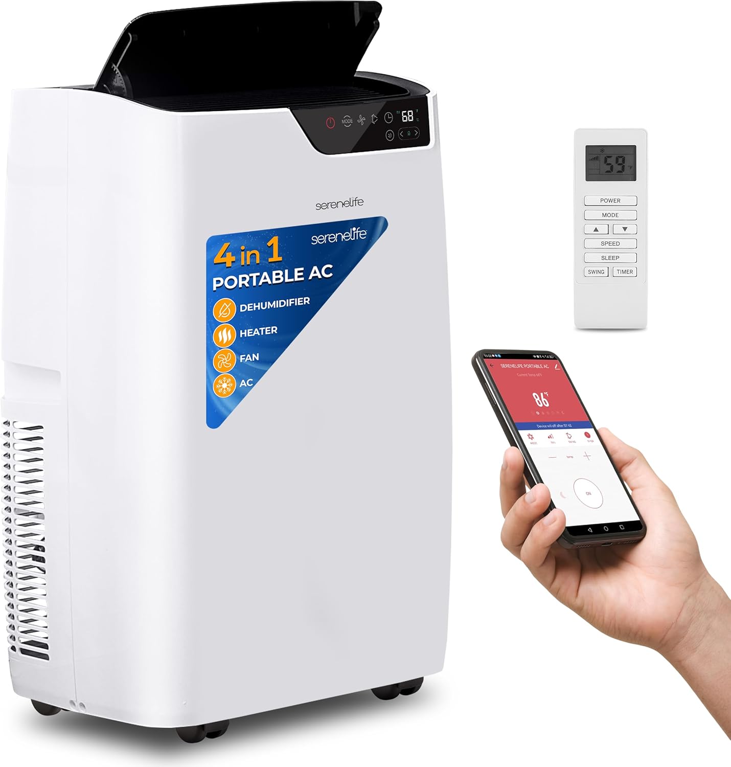12,000 BTU Portable AC + Heating for 380 Sq. Ft.