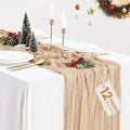 12 Pack Champagne Cheesecloth Table Runner 35x120 in - Soft Boho