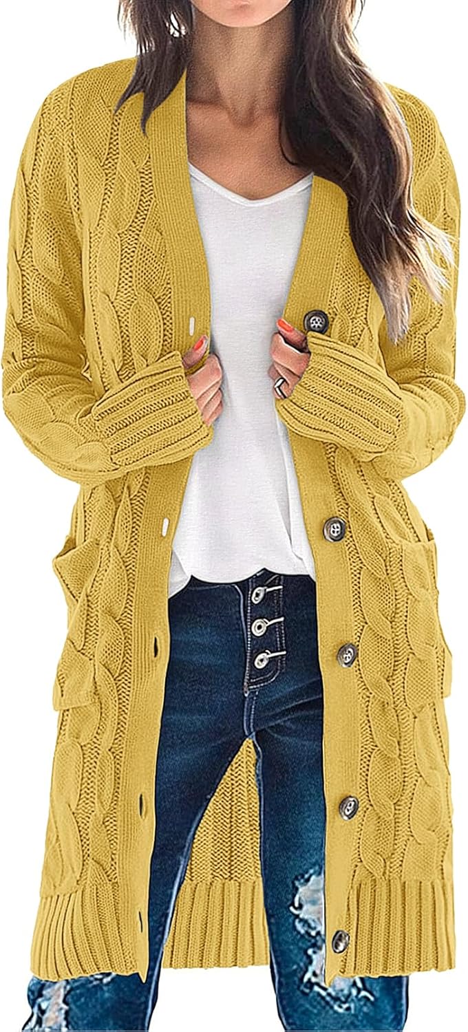 MEROKEETY Women's Long Sleeve Cardigan Sweater for Fall 2025