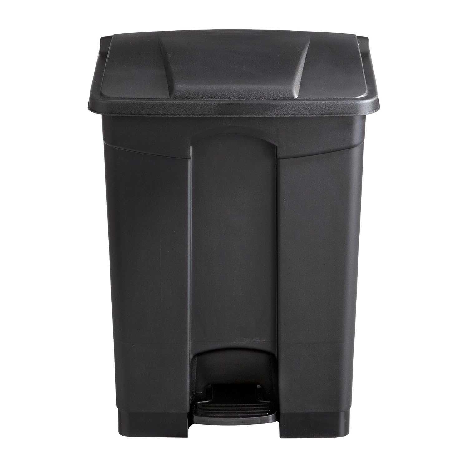 Safco Step On Plastic Trash Can for Hands-Free Waste Disposal