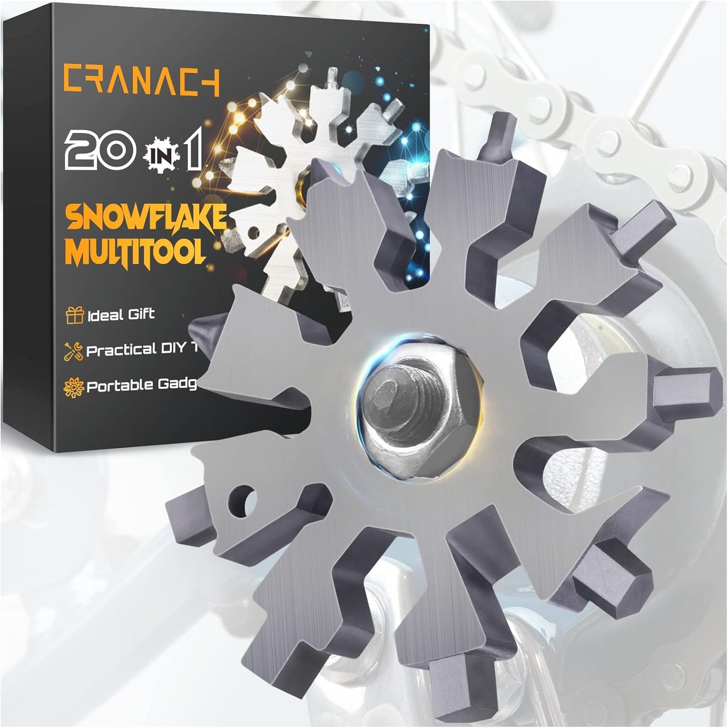 CRANACH Snowflake Multitool - 20 in 1 Cool Gadgets