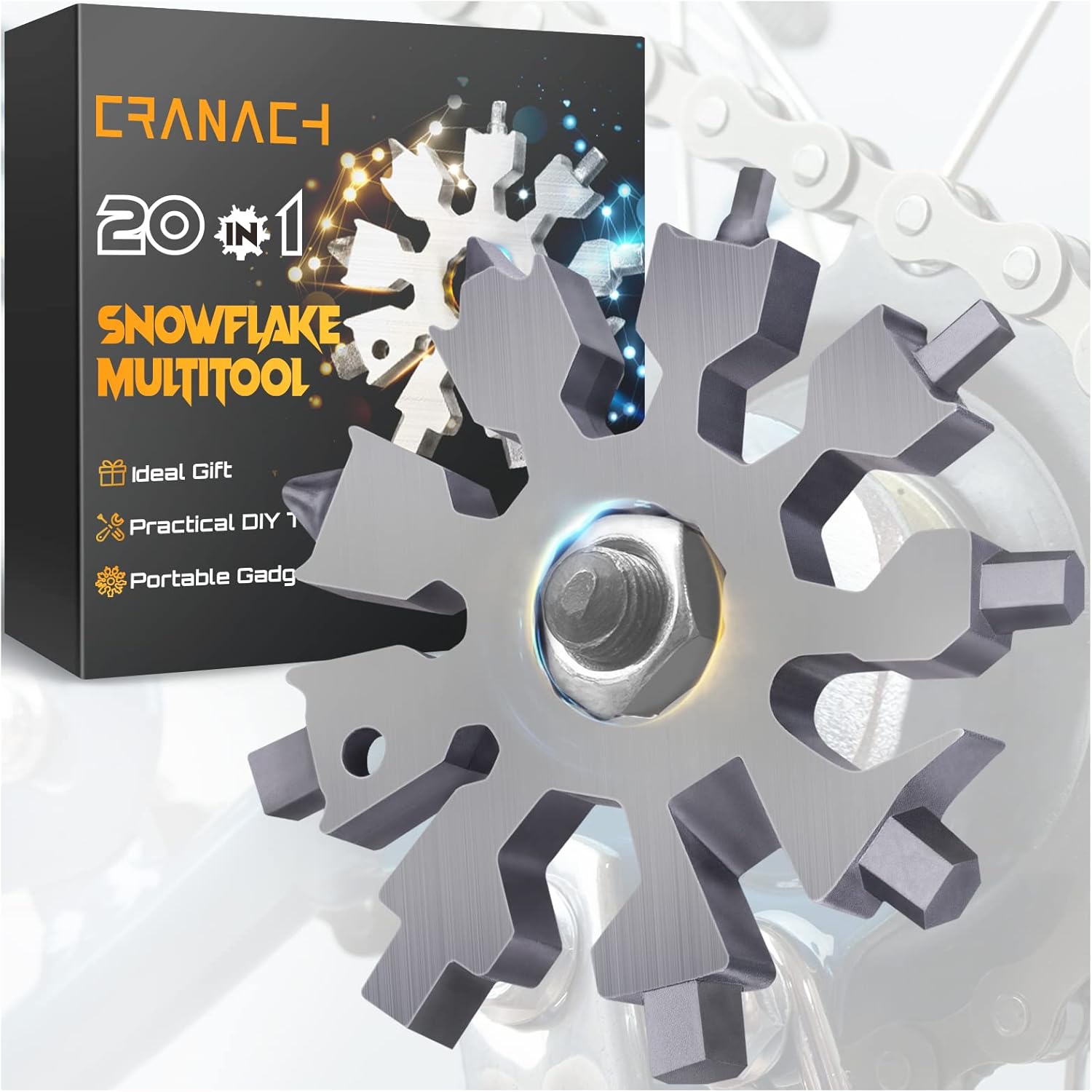 CRANACH Snowflake Multitool - 20 in 1 Cool Gadgets