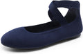DREAM PAIRS Women's Comfortable Elastic Ankle Strap Flats - Timeless