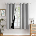 Blackout Curtains for Bedroom 2 Panels Light Grey 42 x 45 in - Total