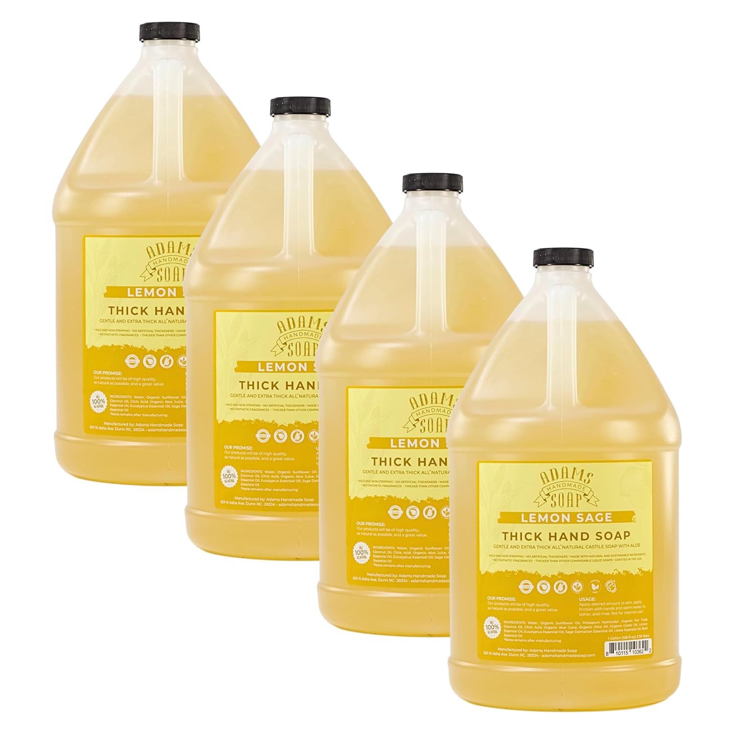 Thick Organic Castile Liquid Hand Soap Refill - Lemon Sage