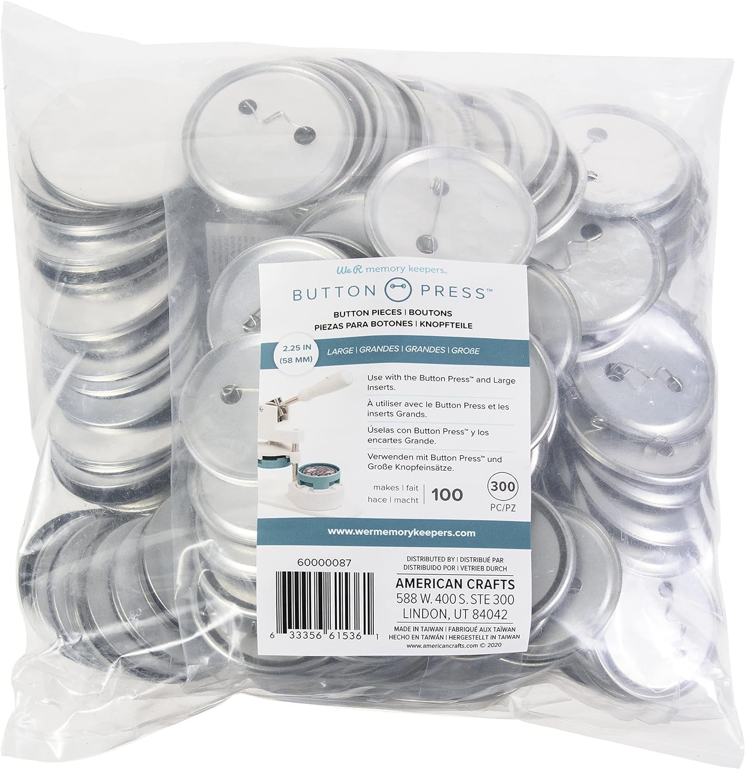 Create Custom Buttons with We R Memory Keepers Button Press Refill