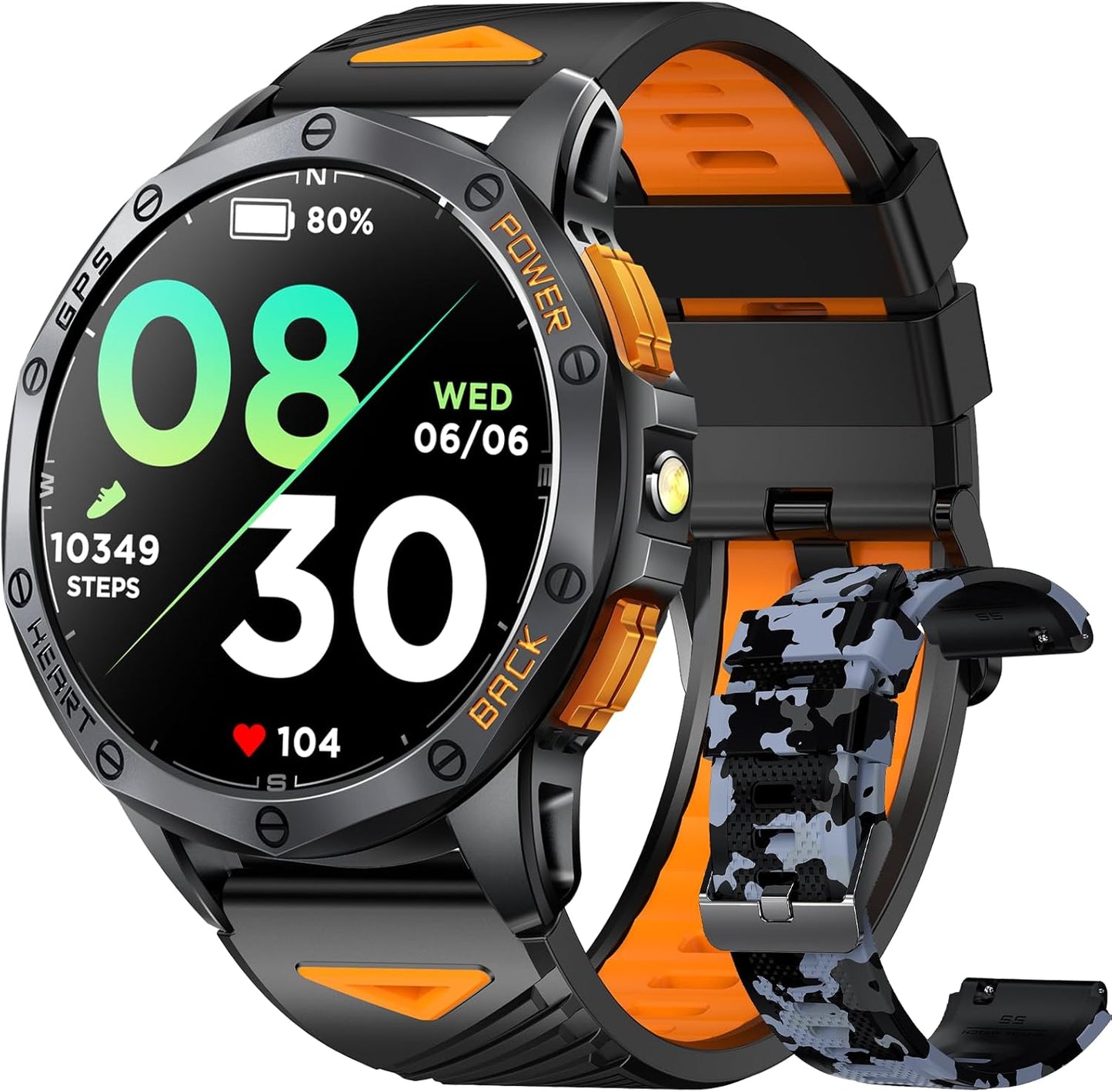 Military Smart Watches with GPS and 170+ Sport Modes for Men