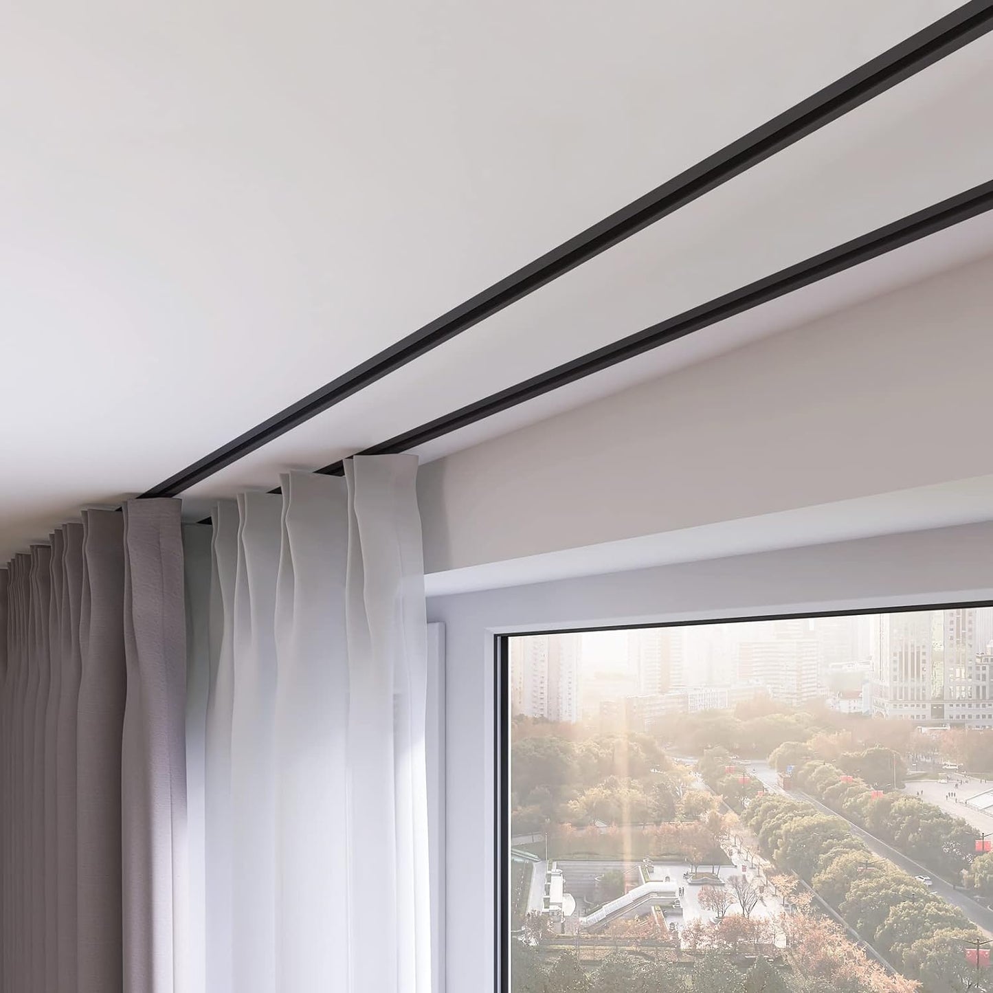 Silent Rollers Ceiling Track for Stylish Curtains
