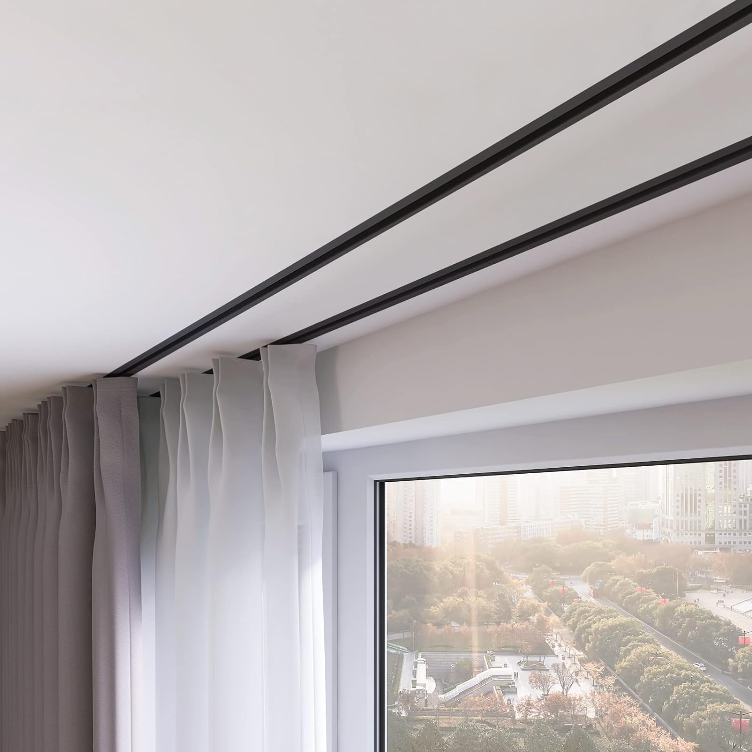 Silent Rollers Ceiling Track for Stylish Curtains
