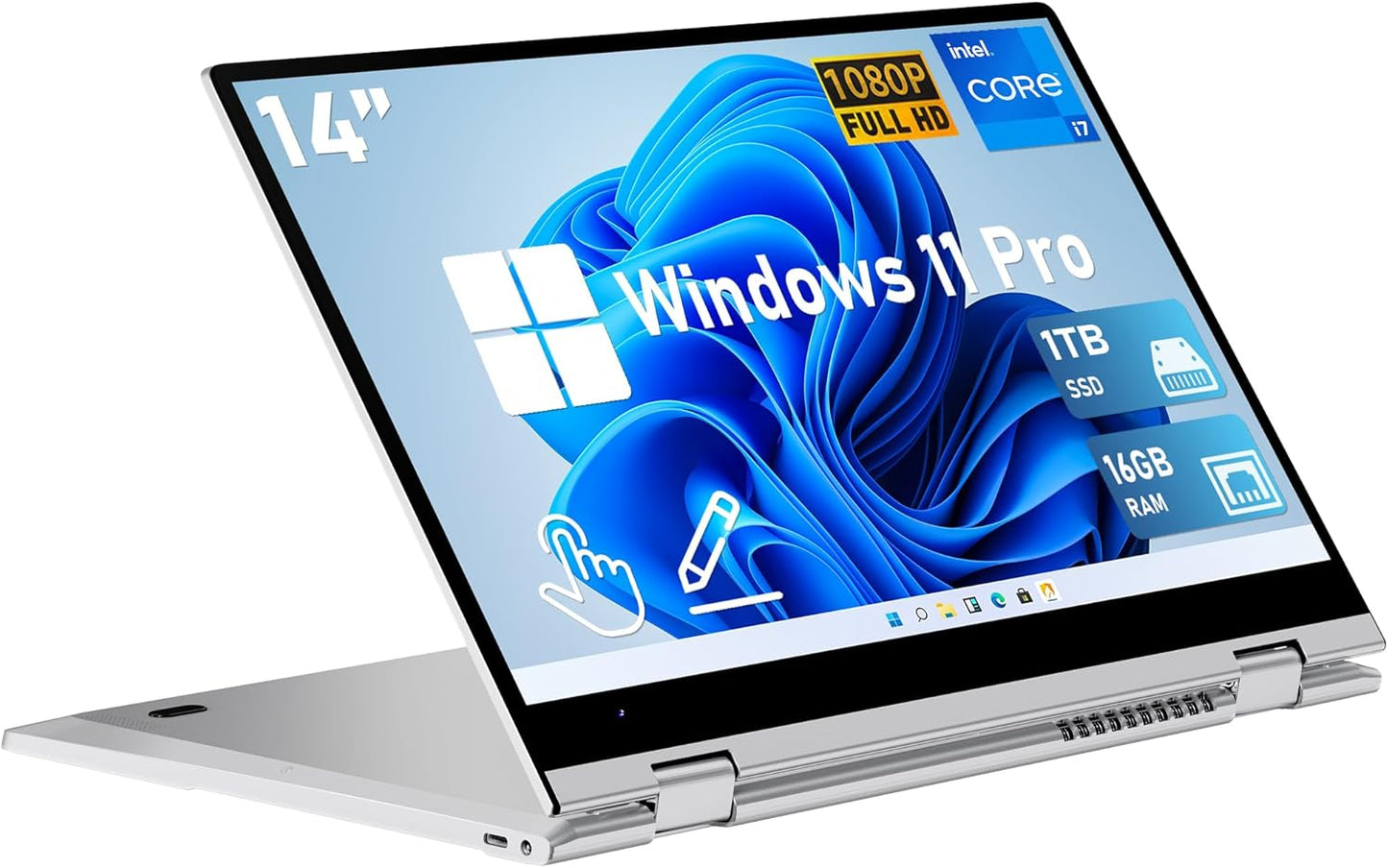 Touchscreen Laptop Computer with Intel Core i7 and 14 Inch Display