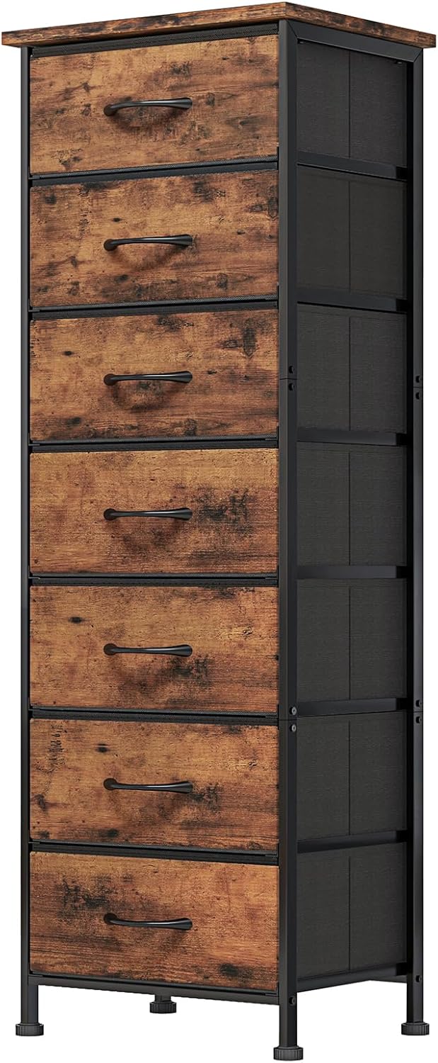 Fixwal Tall Dresser with 7 Drawers for Bedroom Storage Needs