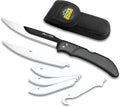 RazorBone Folding Hunting Knife with 6 Blades - Gray Handle