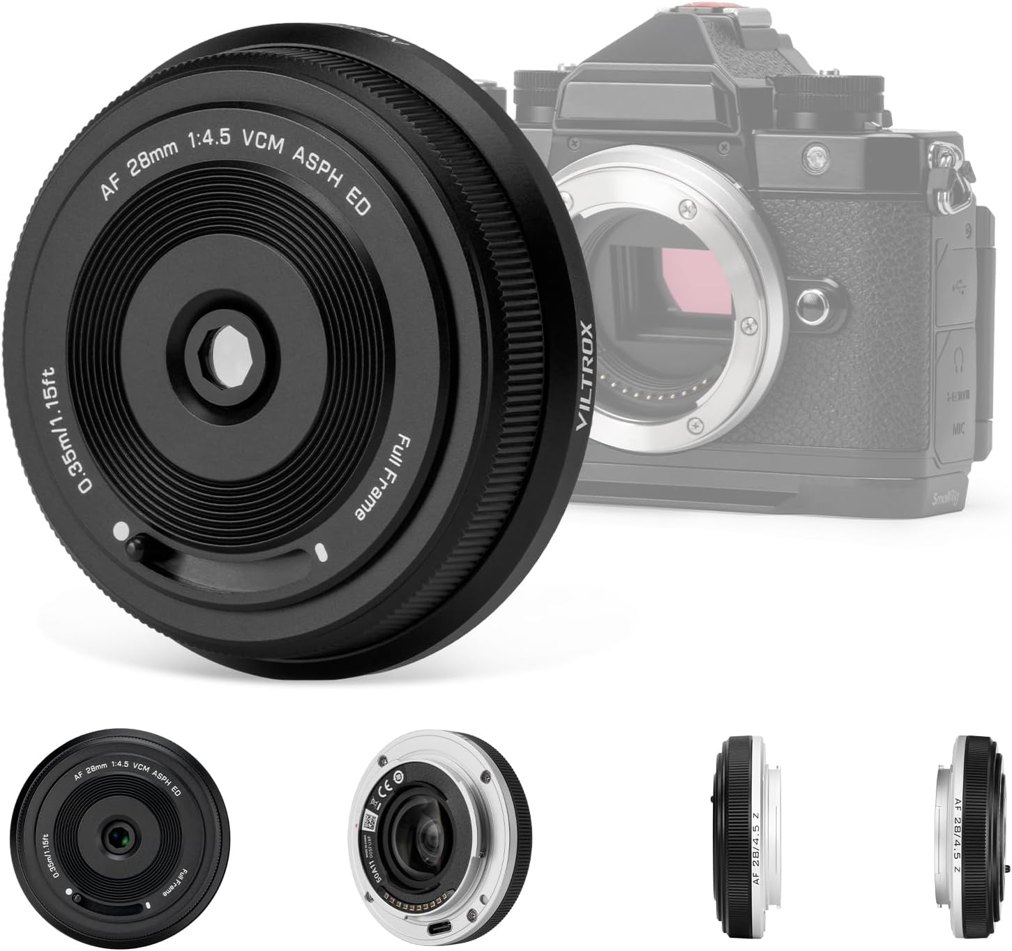 VILTROX 28mm F4.5 Ultra-Thin Pancake Lens for Nikon Cameras