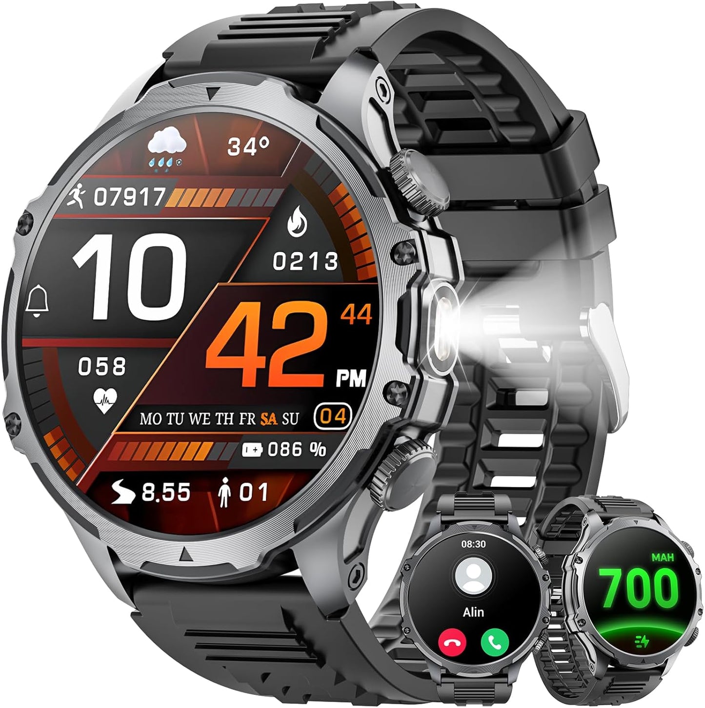 Mingtawn Military Smart Watch for Men with 1.85 HD Display