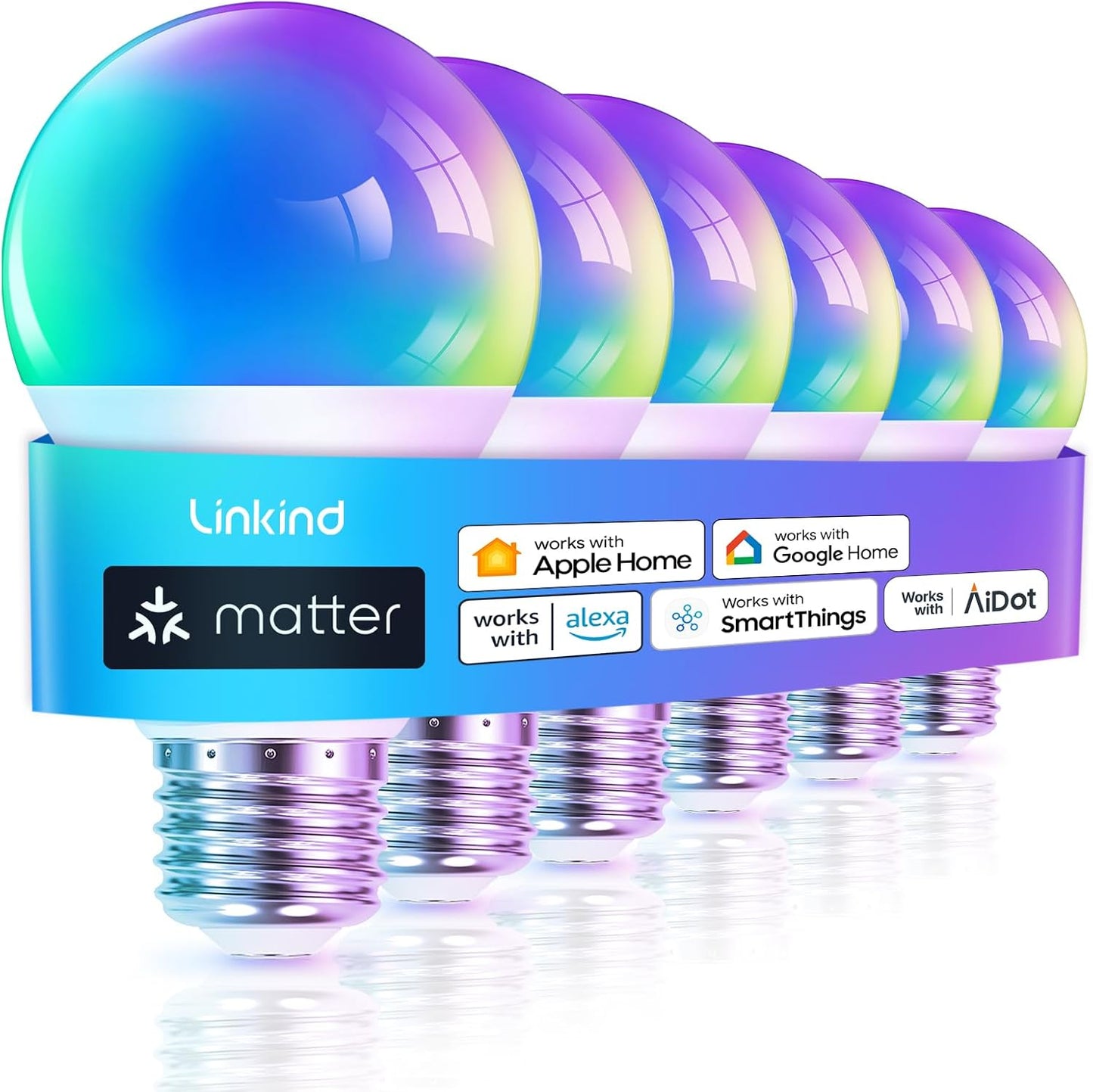 Linkind Matter Smart Light Bulb - Color Changing Mood Lights