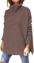 EFAN Women's Turtleneck Oversized Sweater - Cozy Chunky Knit