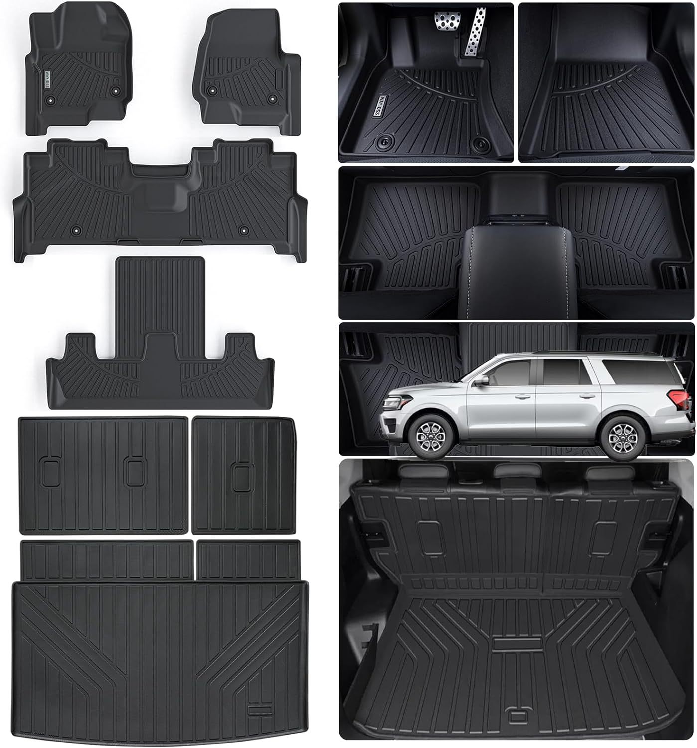 Custom Fit Floor Mats for Ford Expedition MAX 2018-2024 Models