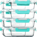 Glass Meal Prep Containers 8-Pack 30 oz - Airtight Meal Storage