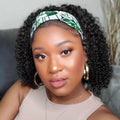 Brazilian Curly Headband Wig 12 in Human Hair - Glueless Natural Look