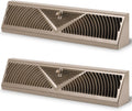 Baseboard Register Vent 24 in 2 Pack - Adjustable Brown Covers