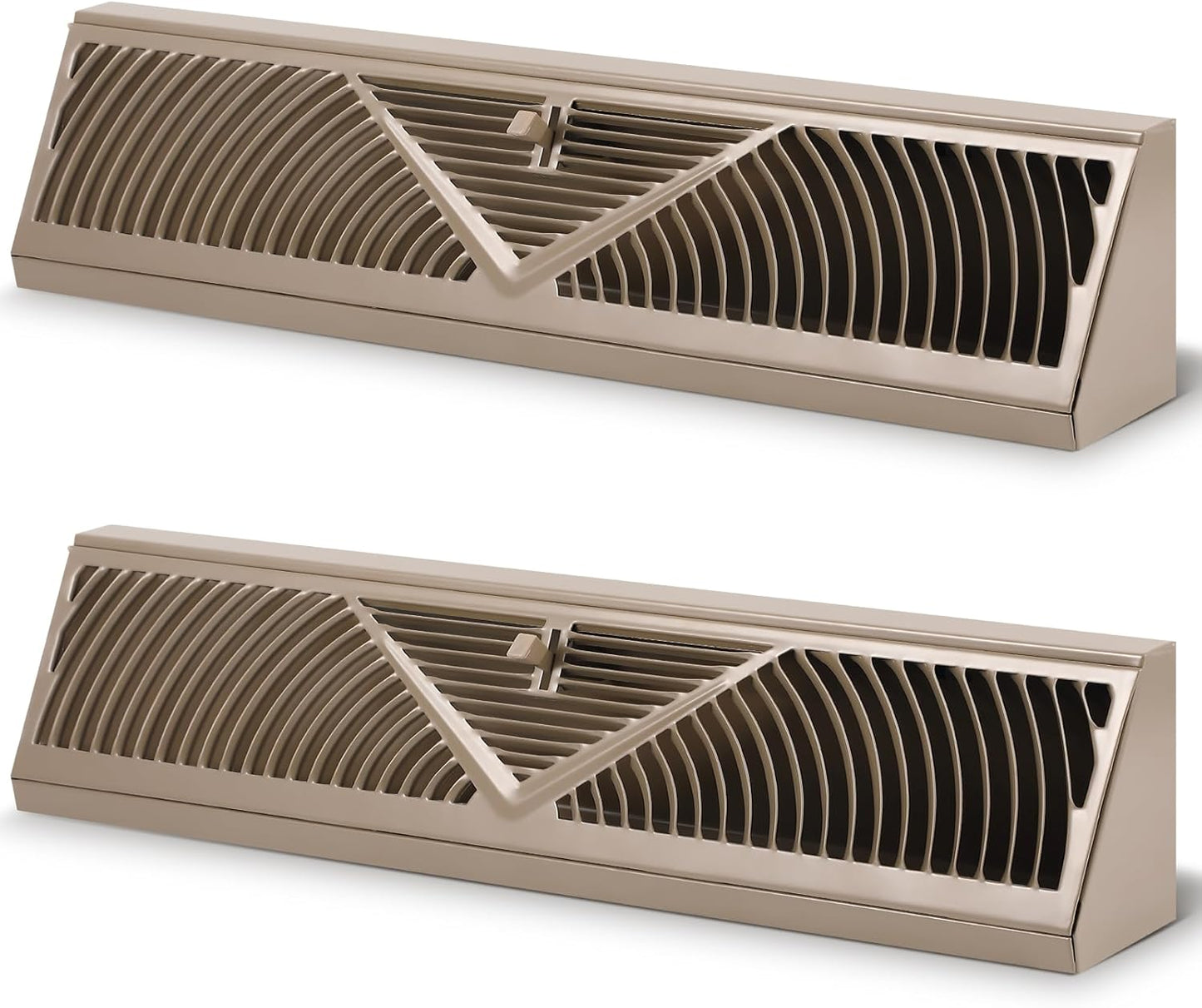 2 Pack Baseboard Register Vent Covers for Home Air Control