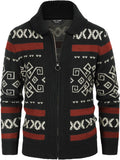 PJ PAUL JONES Men's Casual Curling Sweater Cardigans Full Zip