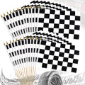 12x18 in Checkered Racing Flags 24 Pack - Hand Held Party Flags