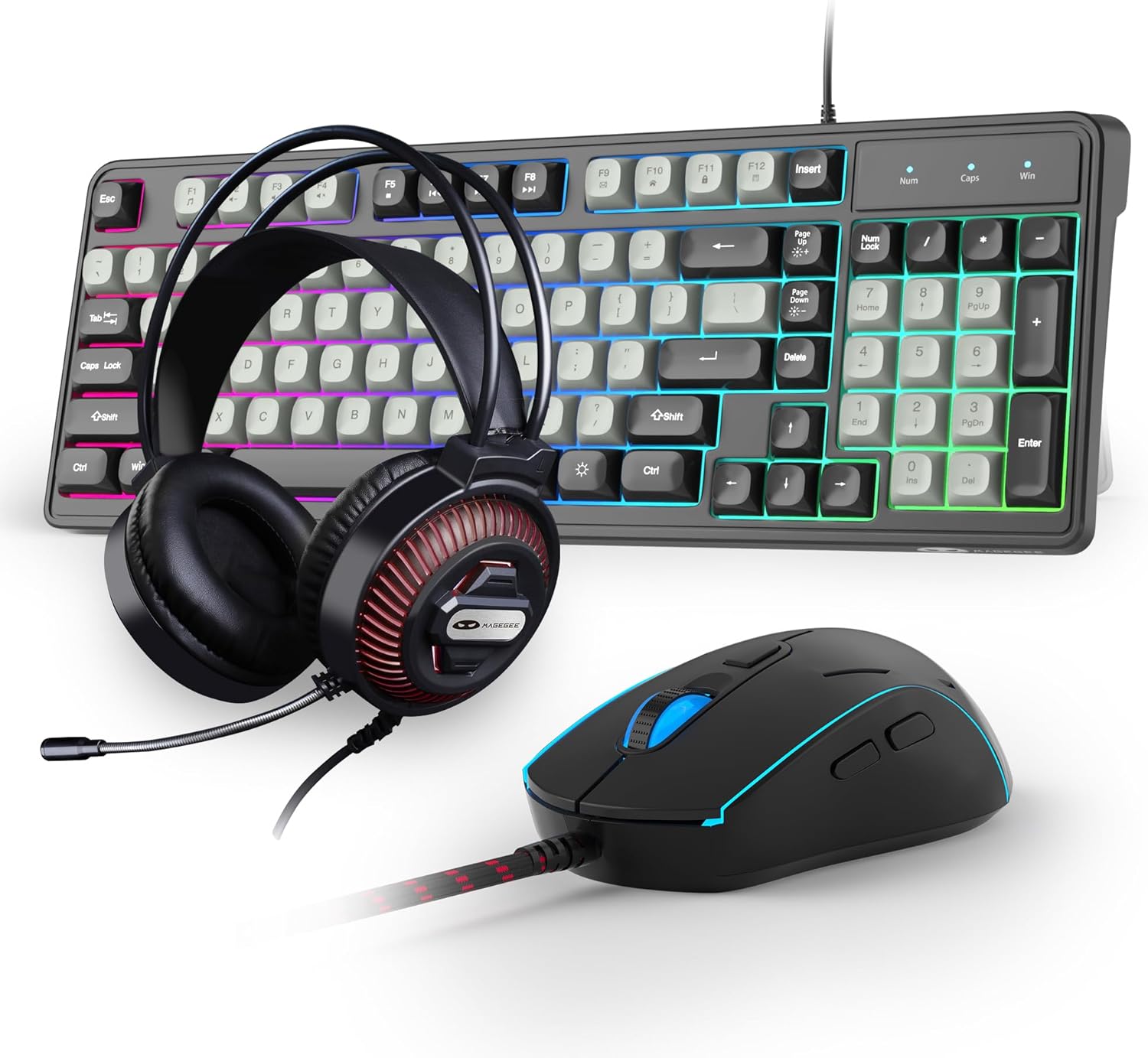 Ultimate 3in1 Gamer Bundle - RGB Backlit Set