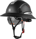 Full Brim Hard Hat with Built-in Visor for Men Women - ANSI Z89.1