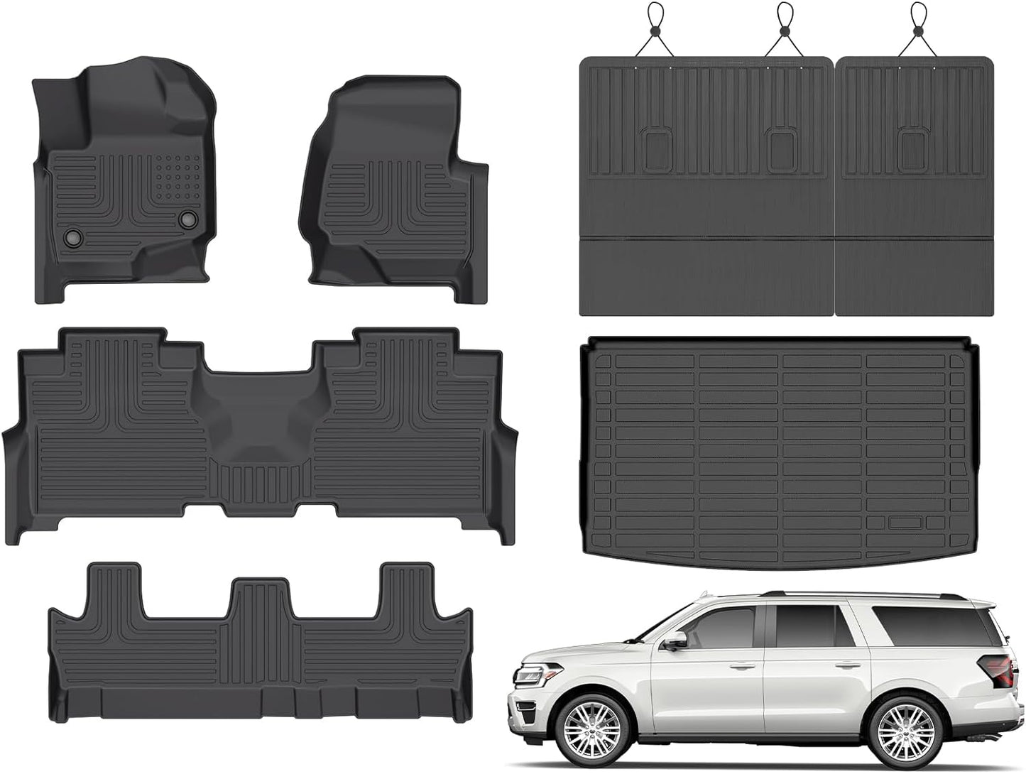 Custom Fit All Weather Floor Mats for Ford Expedition MAX 2021-2025