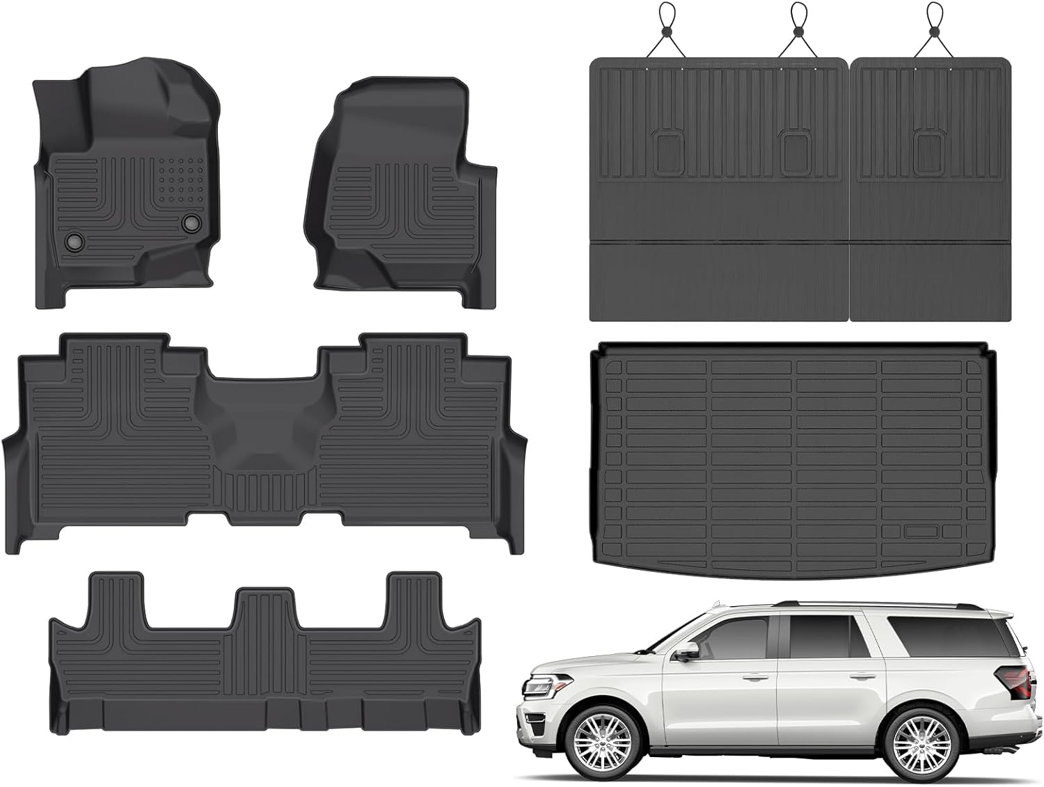 Custom Fit All Weather Floor Mats for Ford Expedition MAX 2021-2025