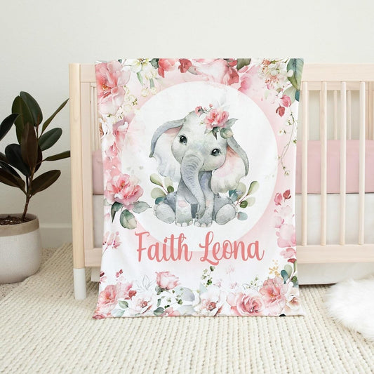 Custom Floral Baby Blanket - Perfect Baby Shower Gift