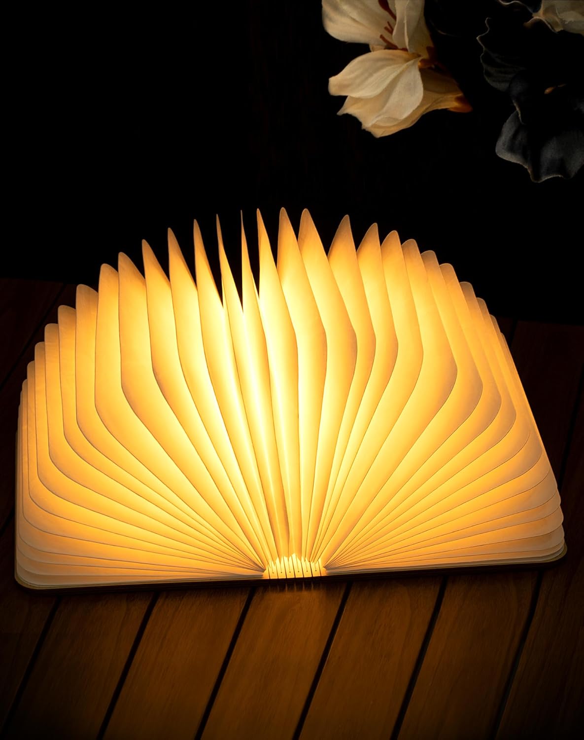 8.3 Inch Wooden Book Lamp for Book Lovers and Teachers Gifts