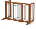 Freestanding Pet Gate with Autumn Matte Finish - Secure Small Areas
