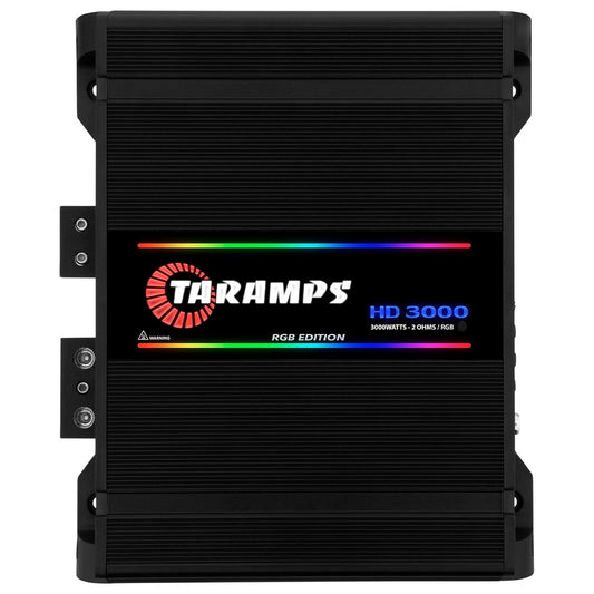 Taramps HD 3000 2 Ohms Amplifier with RGB Lighting Effects