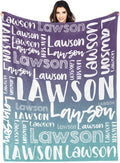 Personalized Flannel Blanket 50x60 in - Custom Name Throw for Kids