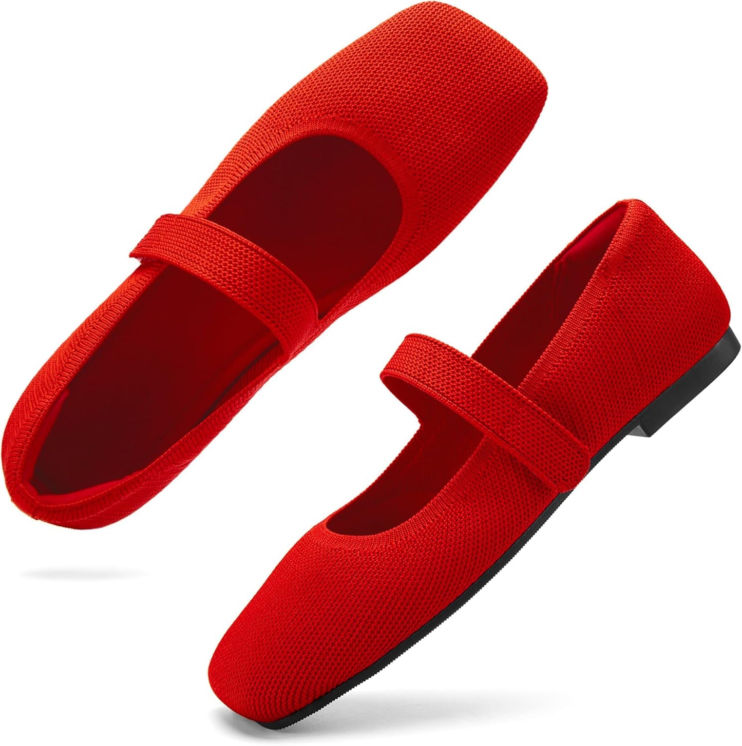 Wide Toe Box Flats for Women - Comfort Slip On Ballet Shoes